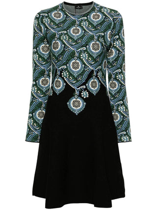 Etro - Vestido de malha com padrão jacquard