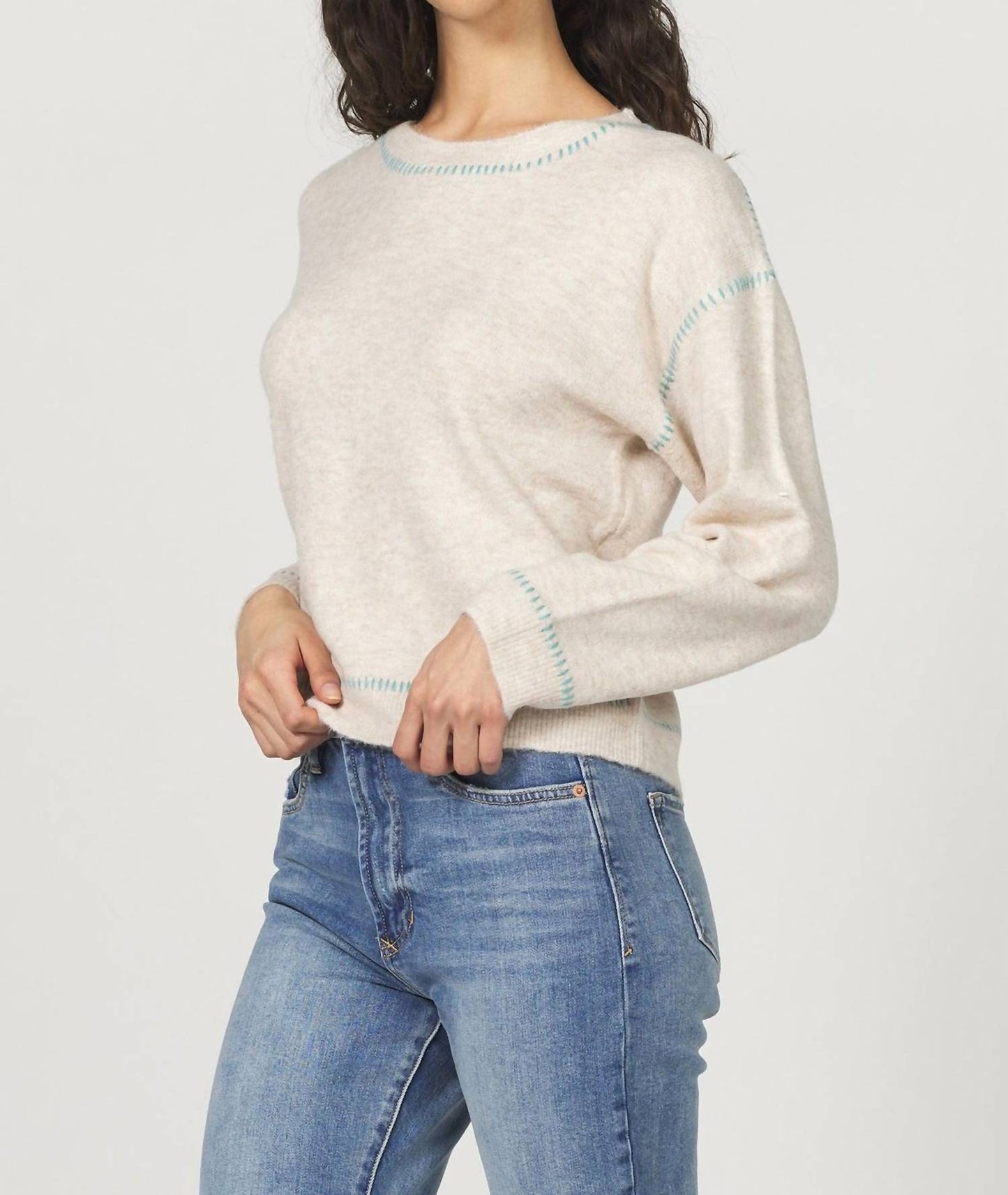 Another Love - Millie Crew Neck Sweater With Contrast Stitching