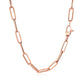 14K Rose Gold Bold Paperclip Chain (4.2 mm)
