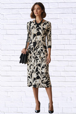 Diva Usa - Floral Knit Midi Dress