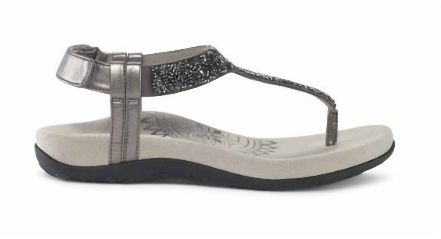Aetrex - Women's Jade Sparkle Thong Sandals