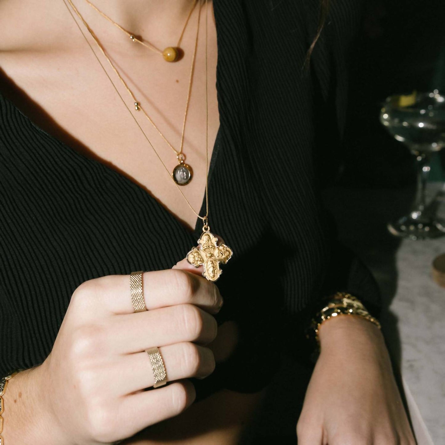 &Livy - Large 4 Way Cross Necklace