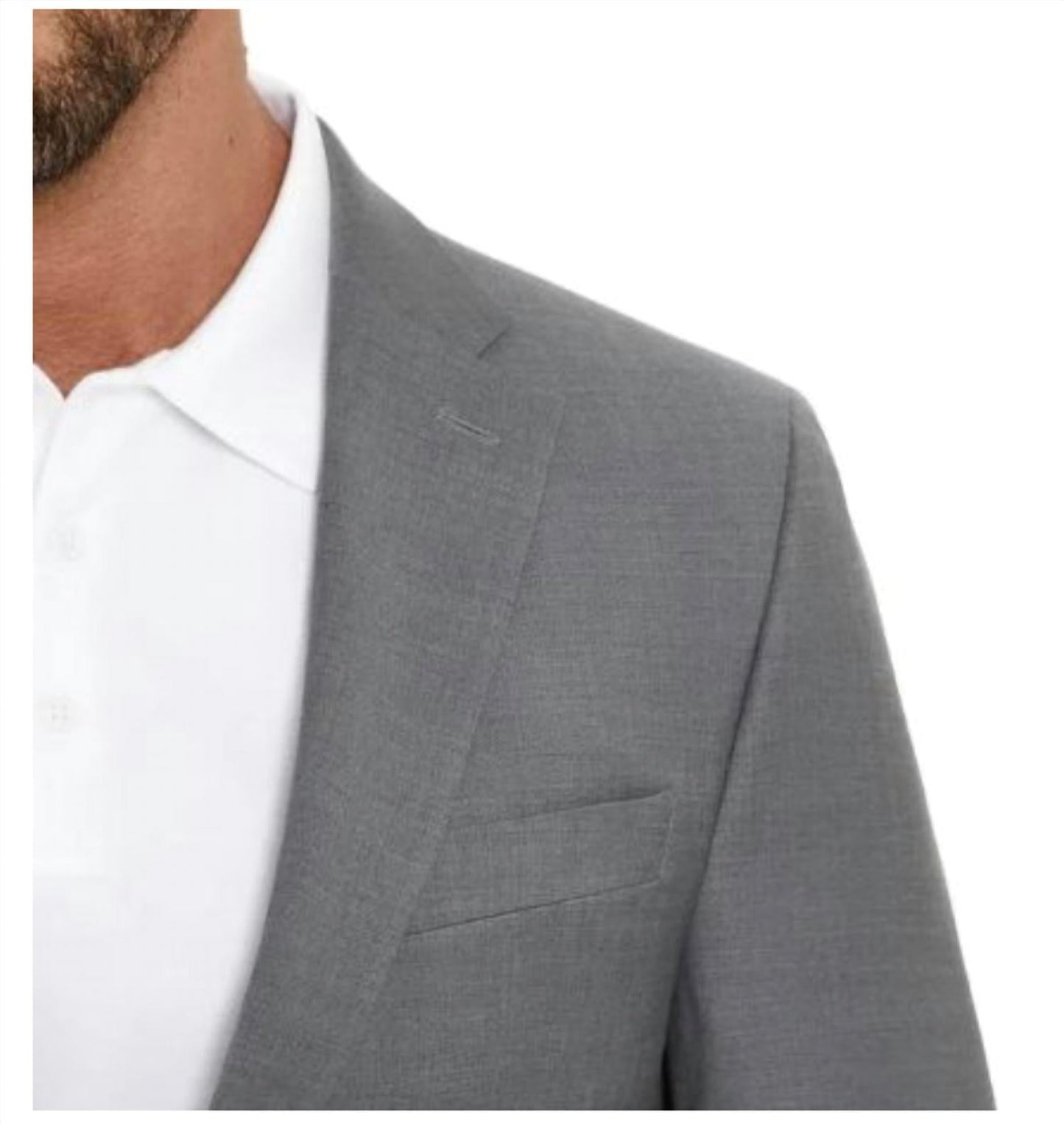 Tommy Hilfiger - Two Button Notch Lapel Wool Blend Suit Jacket