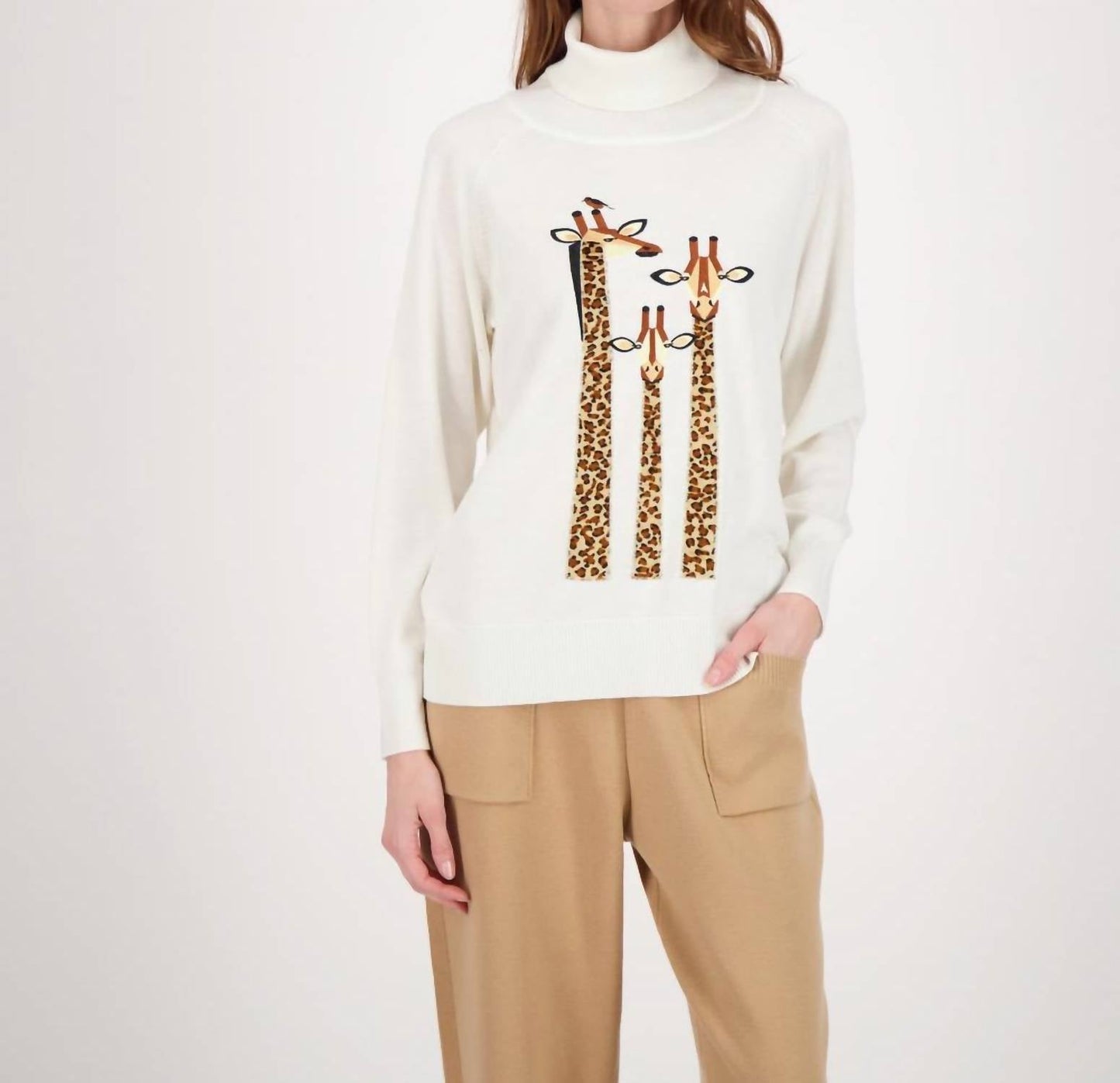 Spanner - Giraffe Turtle Neck Top