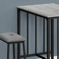 3 Pieces Dining Set, Counter Height, Rectangular, Small, Contemporary & Modern