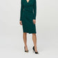 Joseph Ribkoff - Ruched Faux Wrap Dress