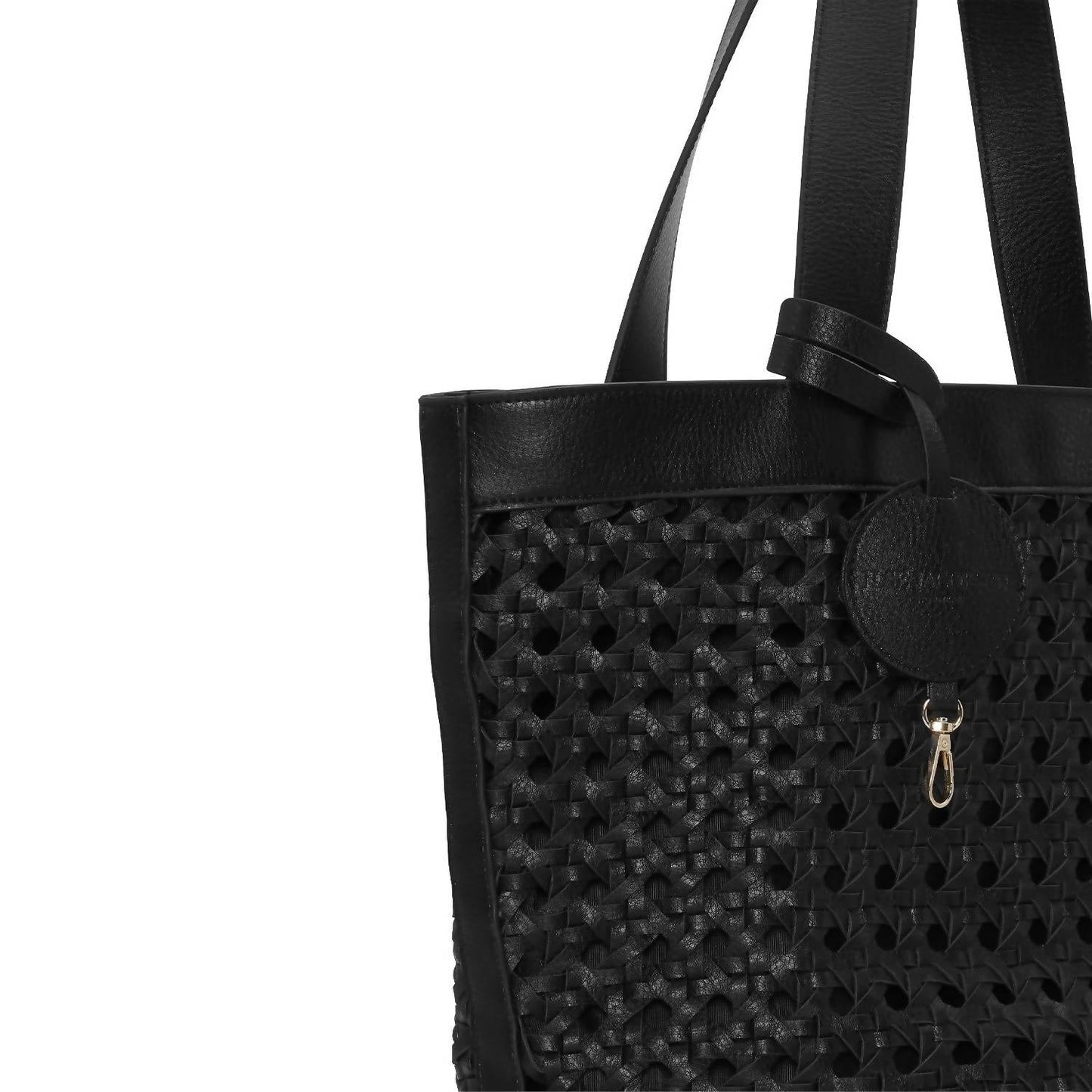 Ilse Jacobsen - Women's Braid 02 Black Synthetic Shoulder Bag