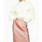 Topshop - Bias Stripe Satin Slip Midi Slip Skirt