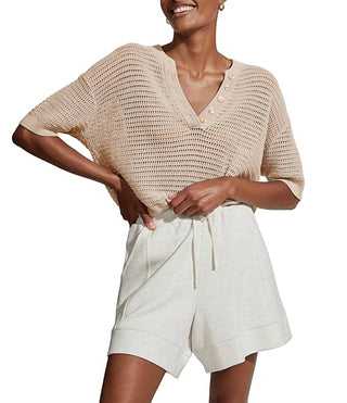Varley - Callie Knit Boxy Split Top