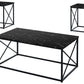 3-Piece Contemporary Living Room Table Set with Marble Look Finish
