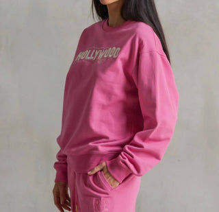 Care Tucker - Moletom Hollywood de gola redonda folgado dos anos 90