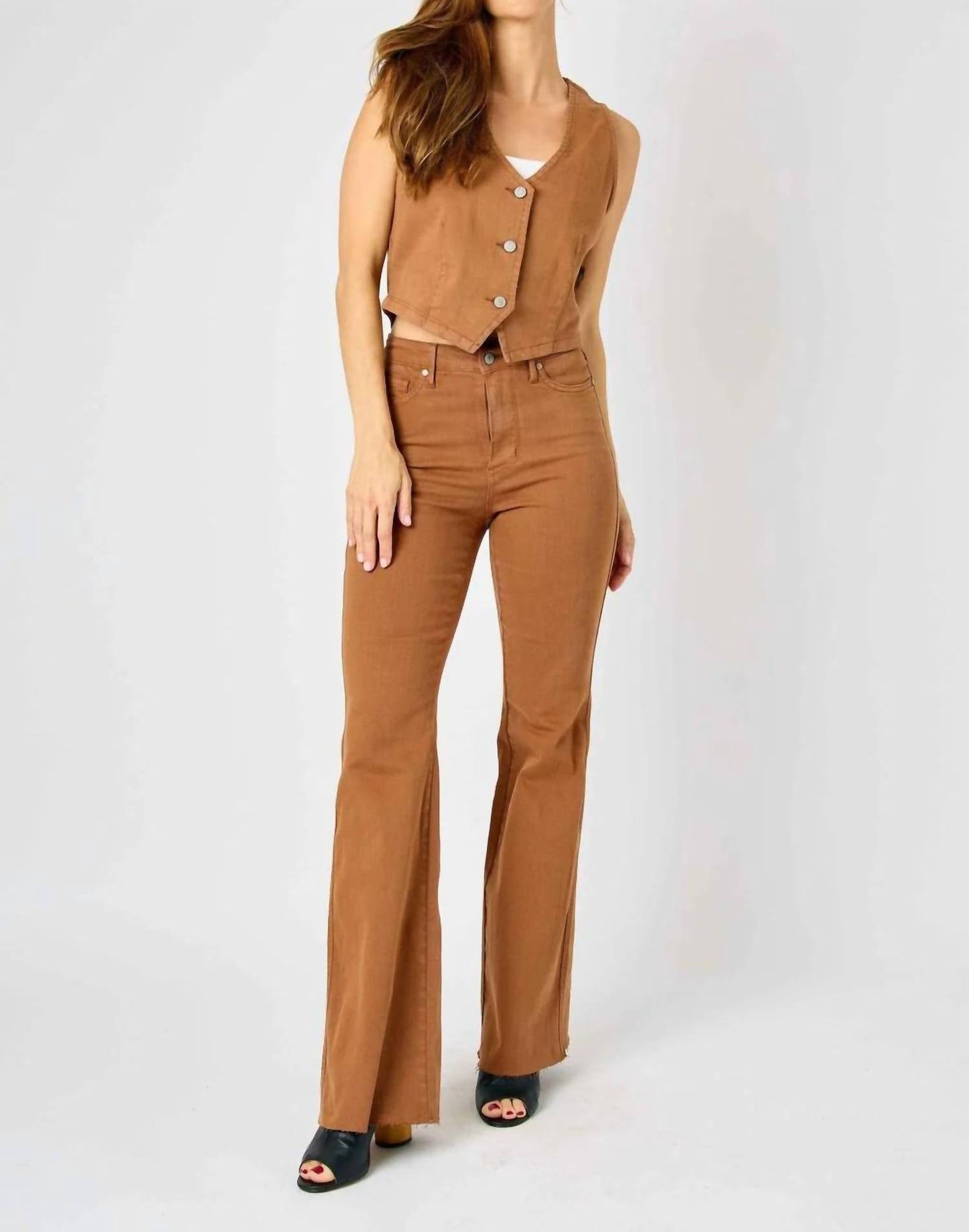 Judy Blue - High Waist Tummy Control Garment Dyed Flare Jeans