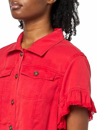 Multiples - Short Sleeve Two Pocket Jacket Top