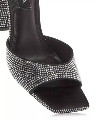 Aqua - Women's Daisy Embellished Block Heel Mules