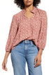 caslon-floral-print-split-neck-shirt-rust-ivory-ikat-bloom