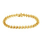 10KT Yellow Gold Plated .925 Sterling Silver 1 cttw Prong-Set Diamond Link Bracelet (J-K, I1-I2) - 7.5"