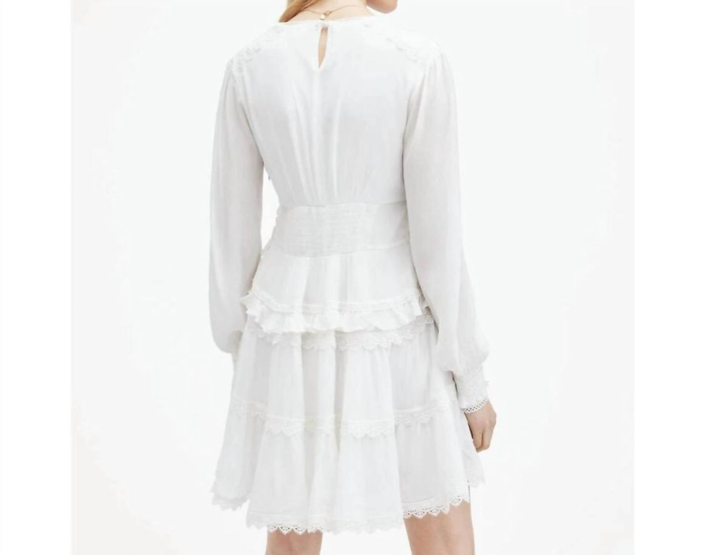 Allsaints - Zora V-neck Ruffled Mini Dress