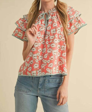 &amp;Merci - Blusa de mangas curtas em camadas