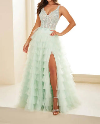 Ellie Wilde - Vestido Corset com Apliques de Tule e Renda