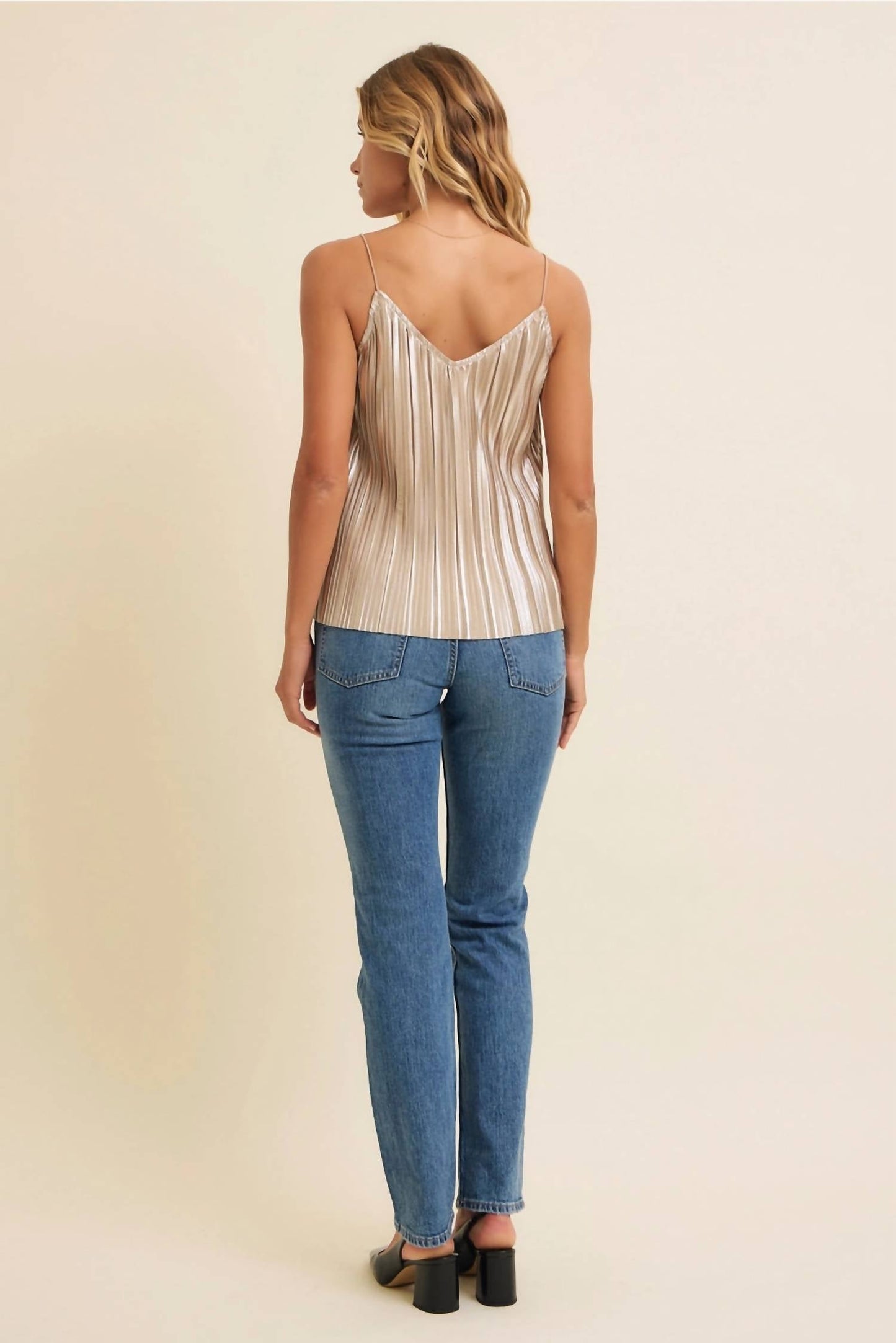 In February - Shine Bright Pleated Tank Top