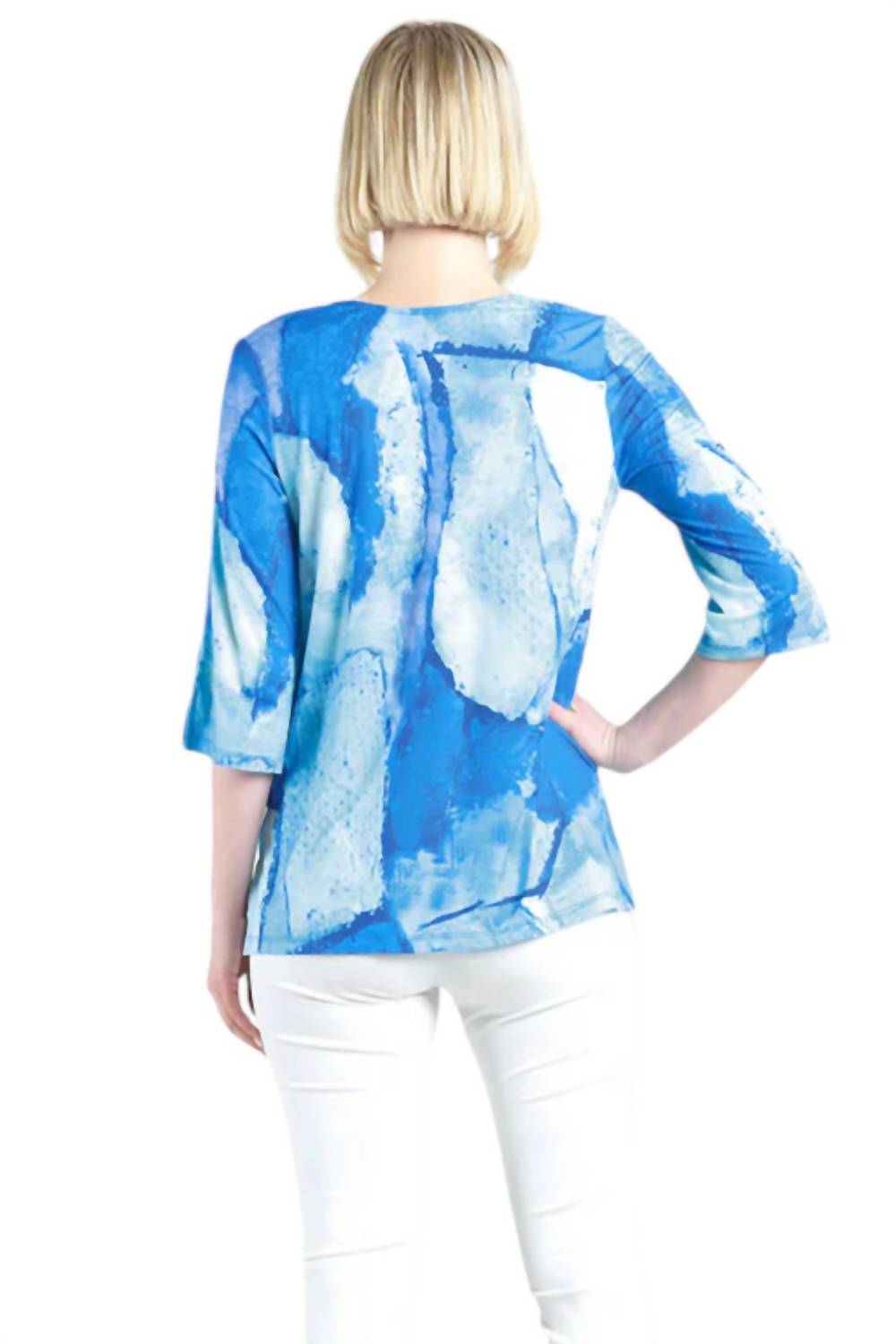 Clara Sunwoo - Asymmetrical Watercolor Tunic Top
