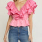 Entro - Peplum Ruffle Top