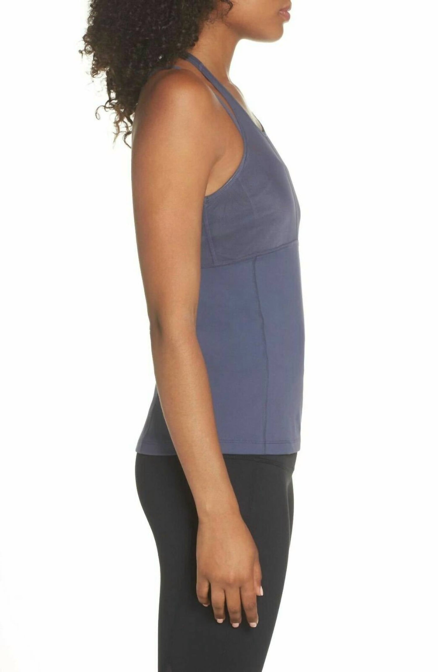 Zella - Veiled Mesh Inset Tank Top