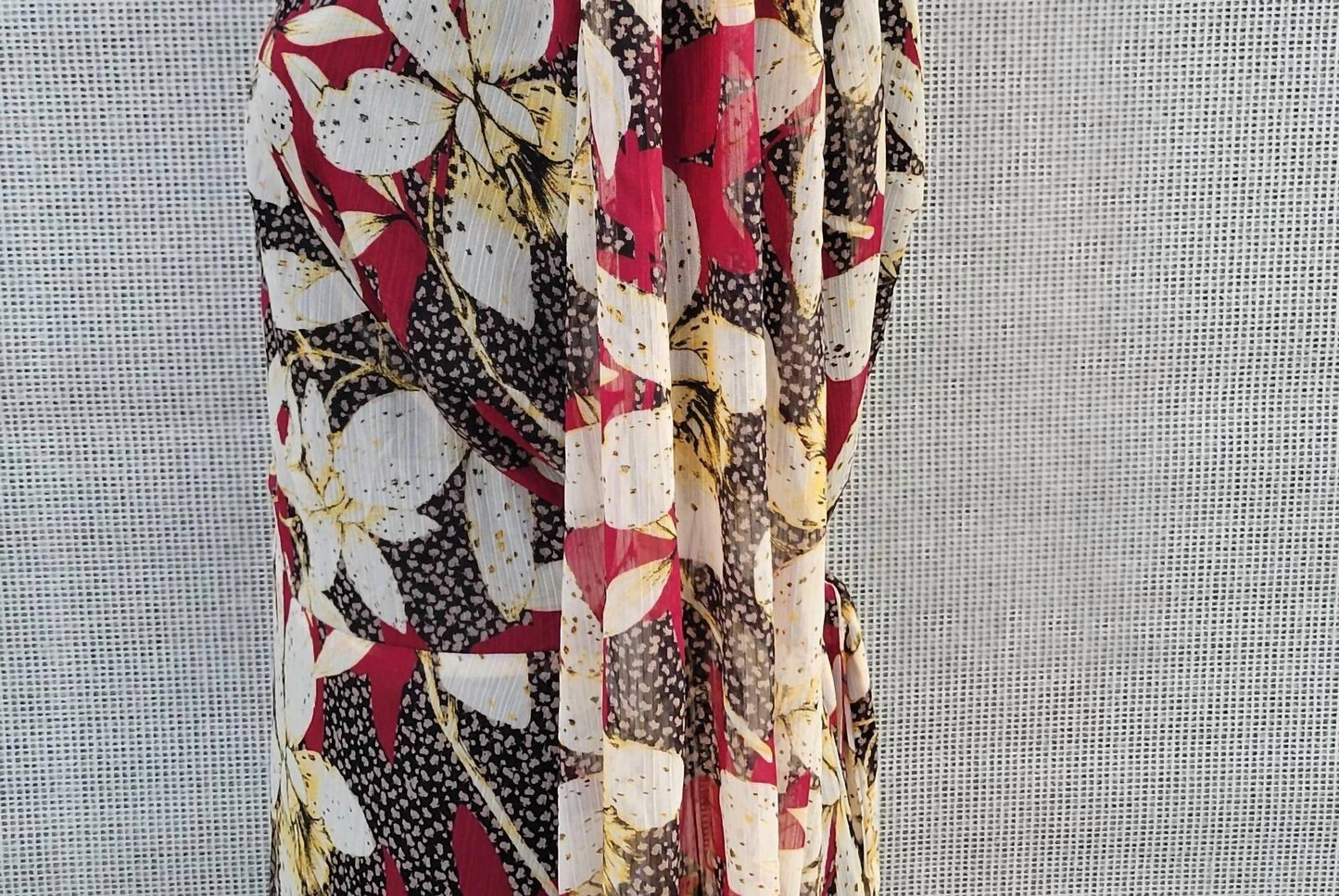 Bar Iii - Floral Long-sleeve Wrap V-neck Dress