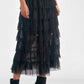 Elan - Tulle Layered Midi Skirt