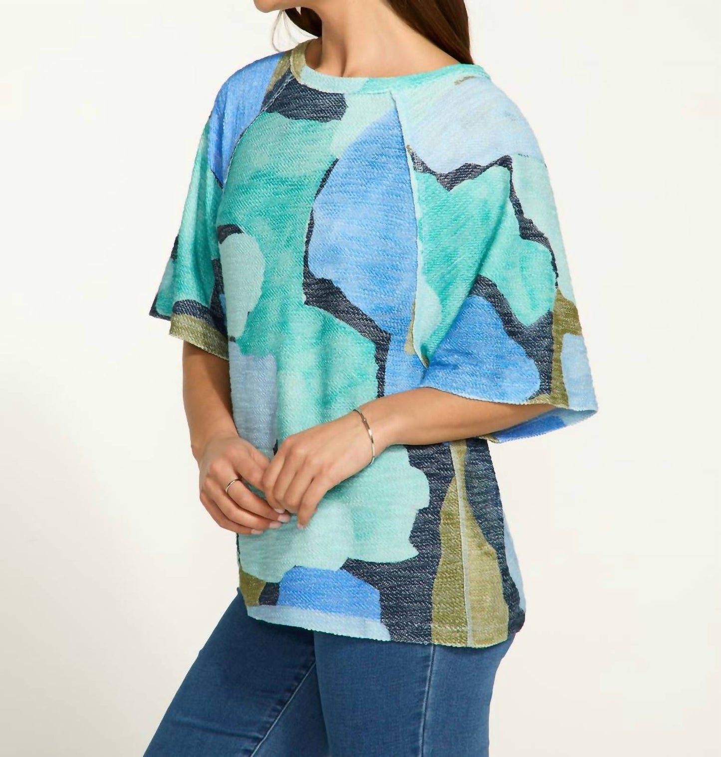 Fdj - Printed Boat Neck Top