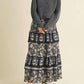 &Merci - Tiered Floral Maxi Skirt