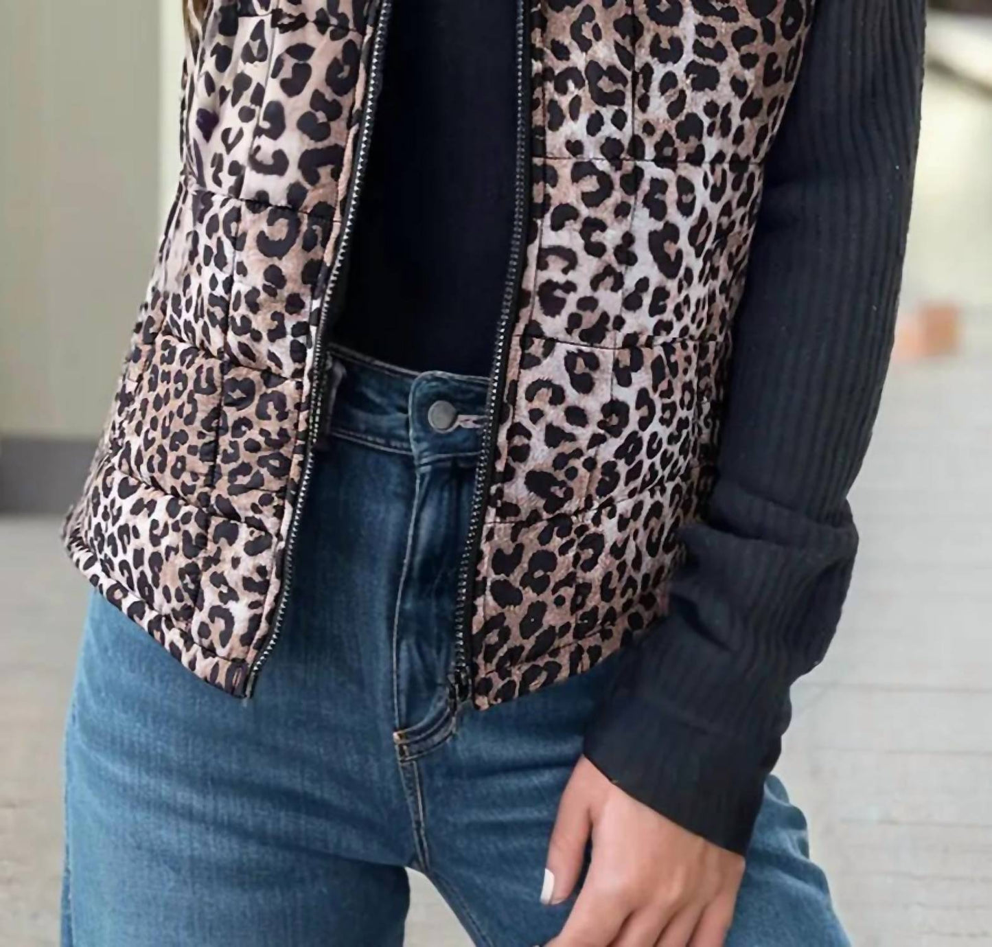 1 With Women - Not Today Leopard Vest