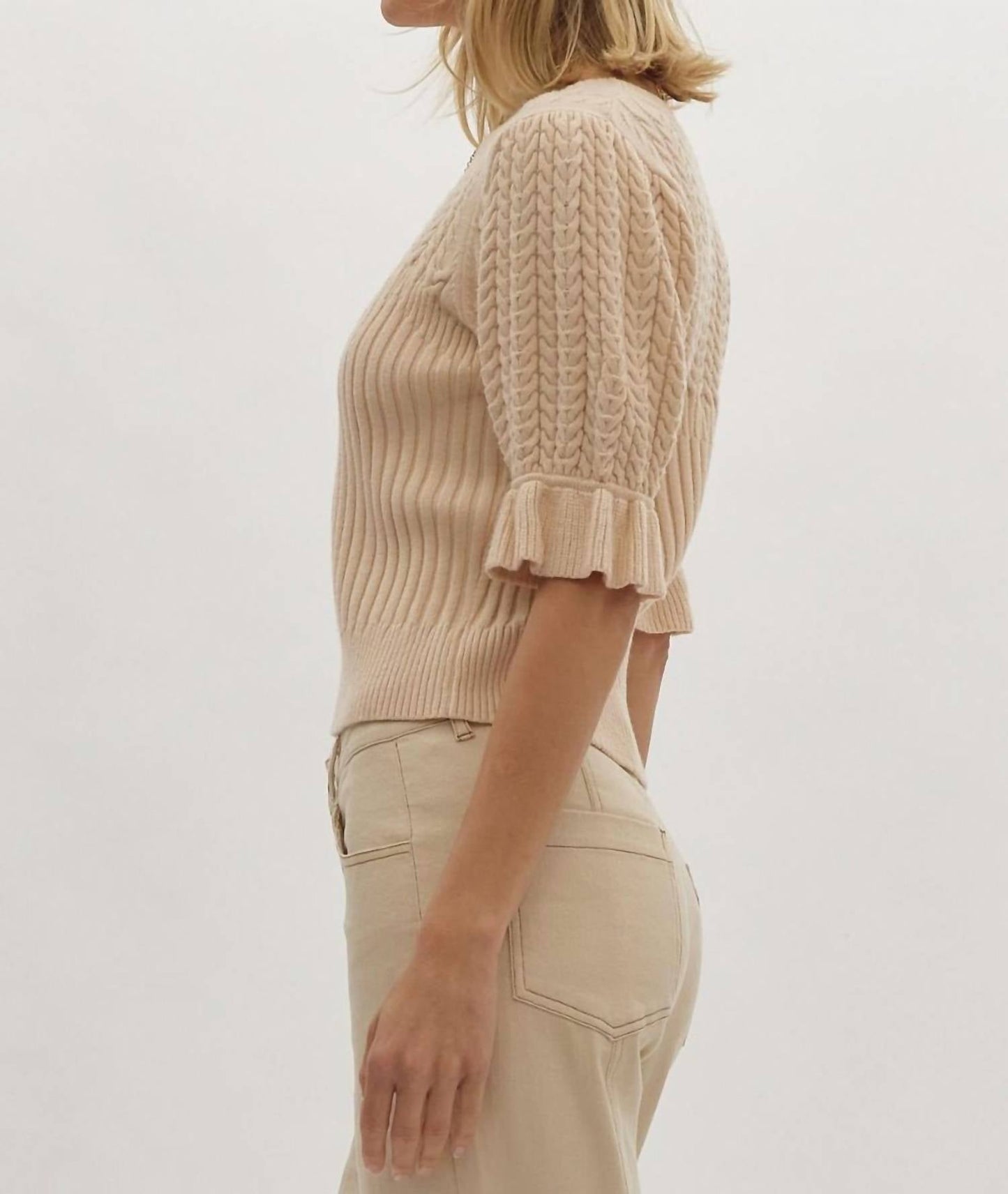 Entro - Cruise Control Short Sleeve Sweater Top