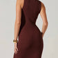 Astr - Channary Sleeveless Turtleneck Sweater Dress