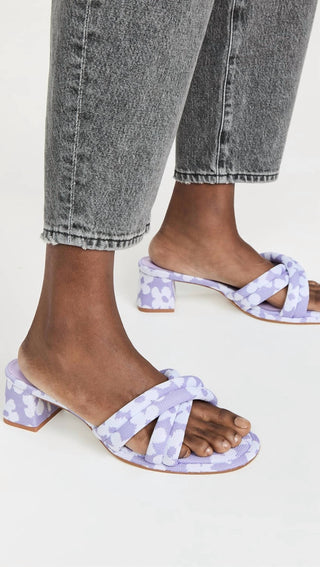 Larroude - Women's Laguna Floral Knit Sandal