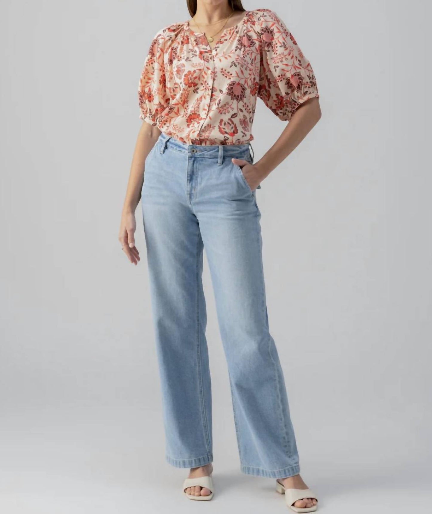 Sanctuary - BUBBLE SLEEVE BOHO BLOUSE