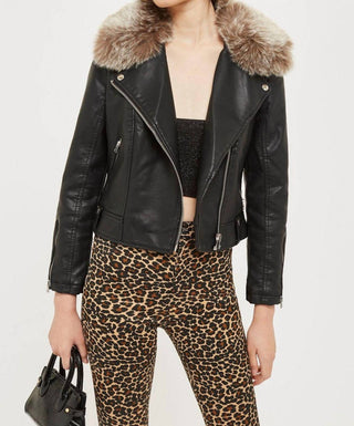 Topshop - Calça jeans skinny de cetim com estampa de leopardo Jamie de cintura alta