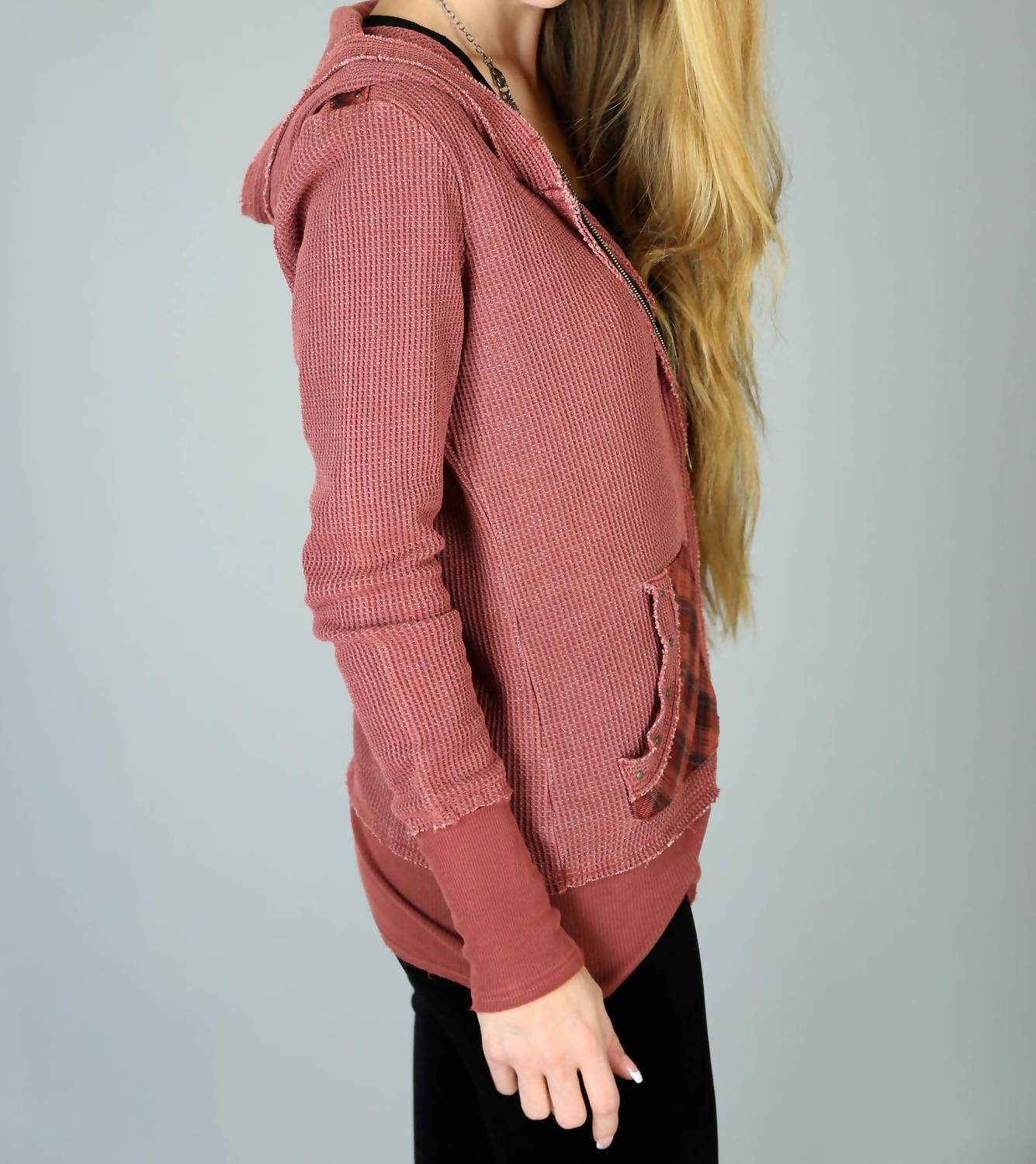 Tough Luv - 90's Seattle Thermal Tunic Hoodie