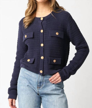 Olivaceous - Maggie Button Sweater
