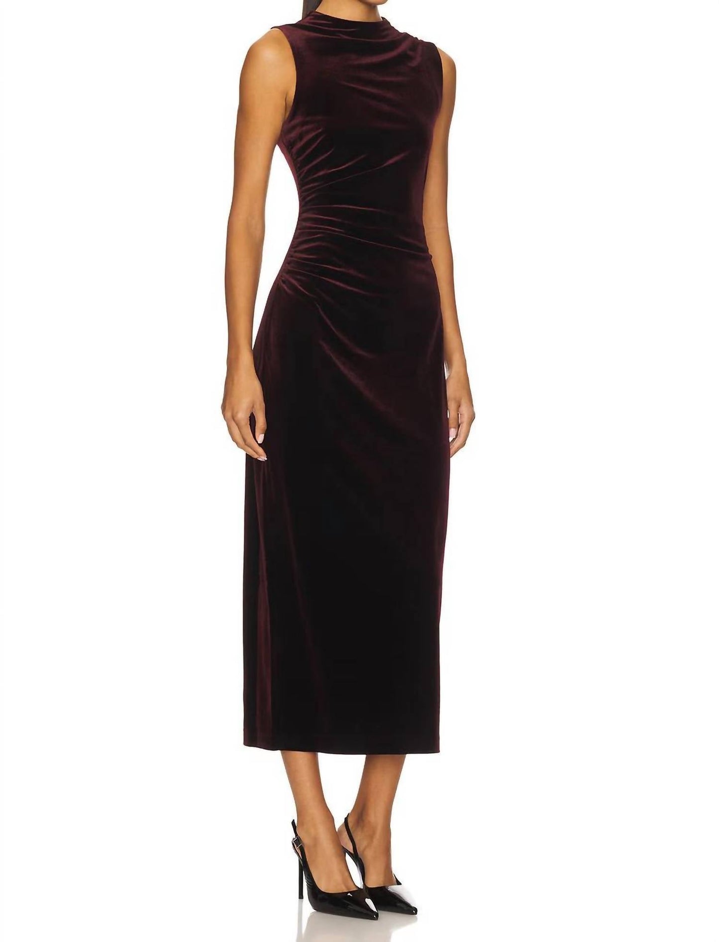 Steve Madden - Cleo Velvet Mockneck Midi Dress