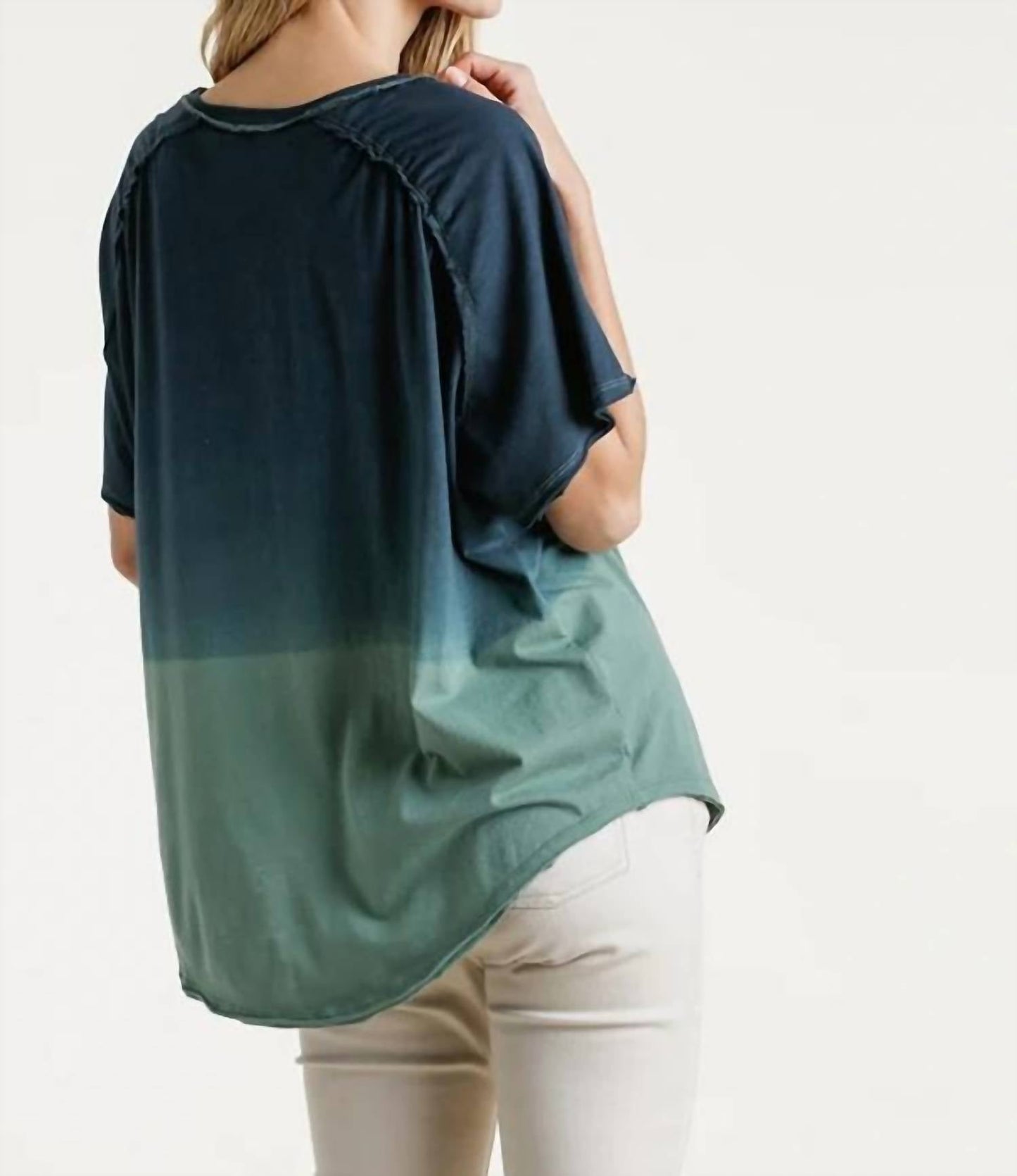 Umgee - Dip Dye Raw Edged Top