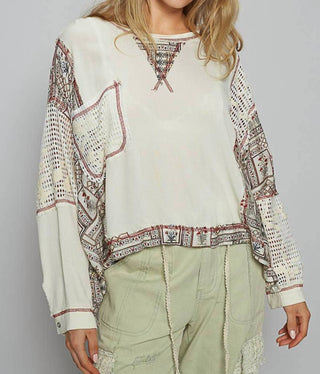 Pol - Blusa Floral Contrastante