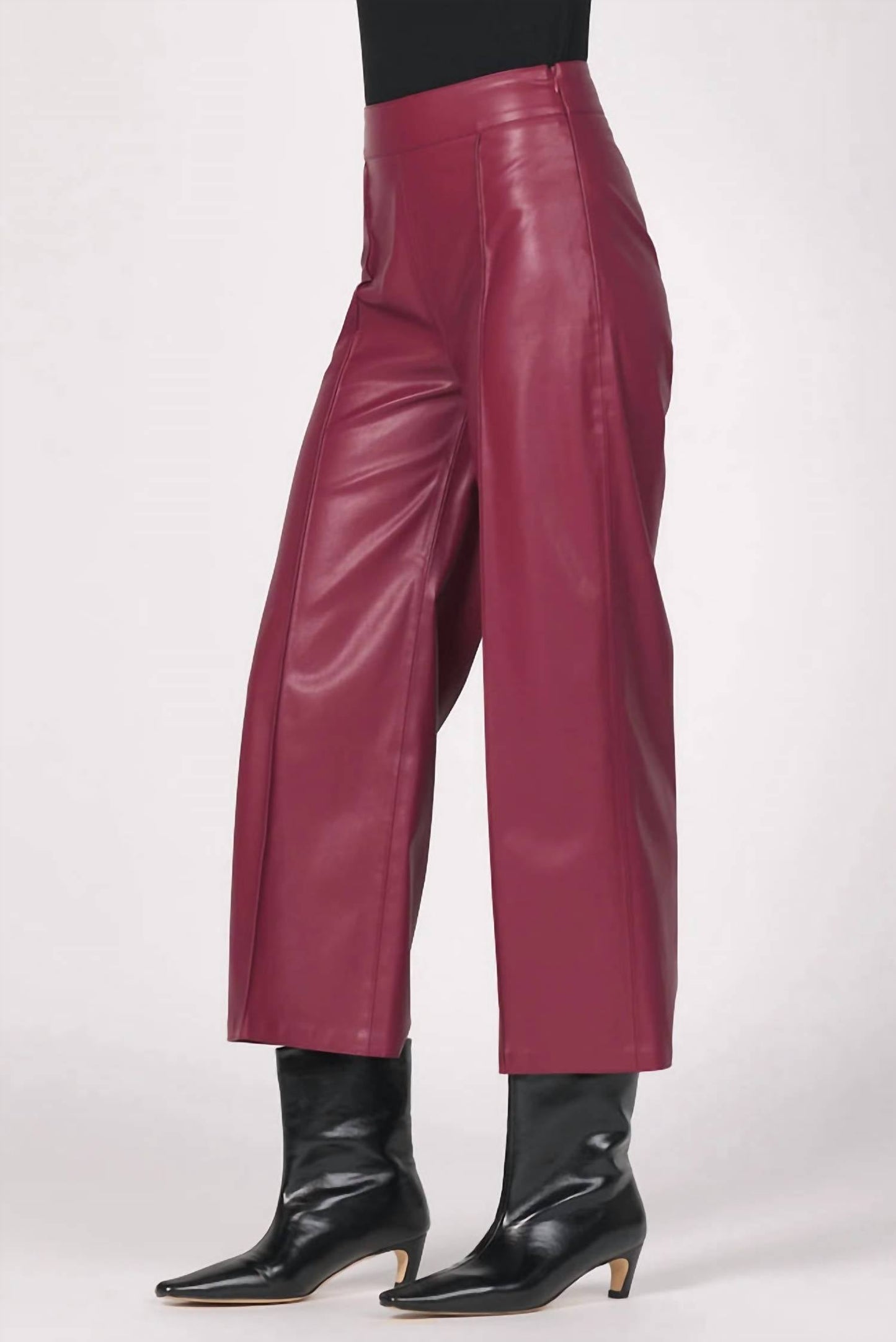 Another Love - Sparkle Wide Leg Leather Pants