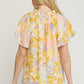 Entro - Floral Potter Sleeve Shirt
