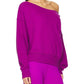 Spiritual Gangster - La Vida Off Shoulder Sweatshirt
