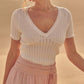 Promesa - Keep It Simple Scalloped Pointelle Crop Top