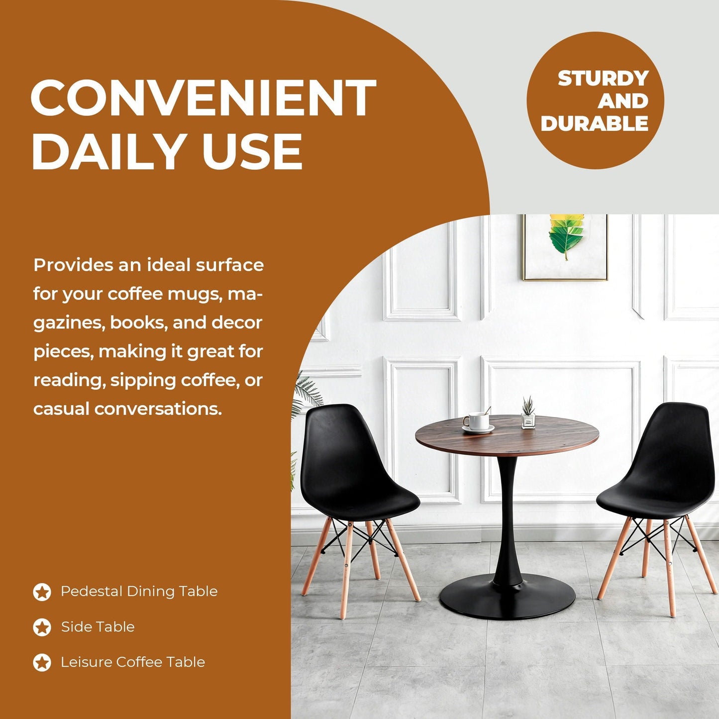 Mid-Century Tulip Table With Round Top, Pedestal Base