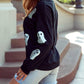 1 The Woman - Women's Glitter Ghost Pattern Sweatshirt