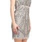 Adrianna Papell - Sleeveless Embellished Zipper Back Mesh Dress