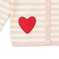 Bonton - Kid's Heart-embroidered Knit Madeleine Cardigan